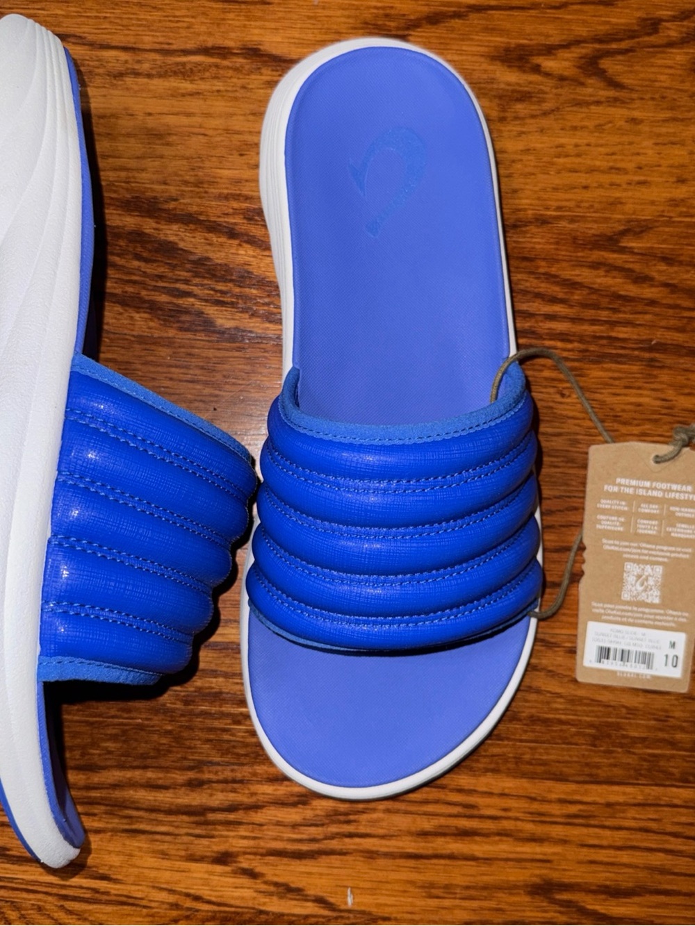 OluKai Men's Royal Blue Slide Sandals